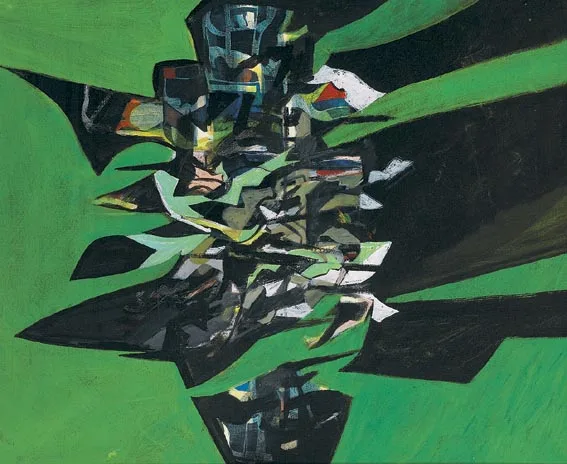 David Crone, CHURCH ROAD, 1974, acrylic on canvas