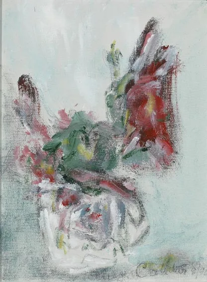 STILL LIFE by Patrick Collins, oil on canvas board, offered Nov 2004