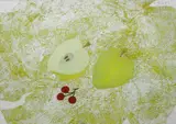 Anne Yeats, THREE CHERRIES AND ONE APPLE HALVED