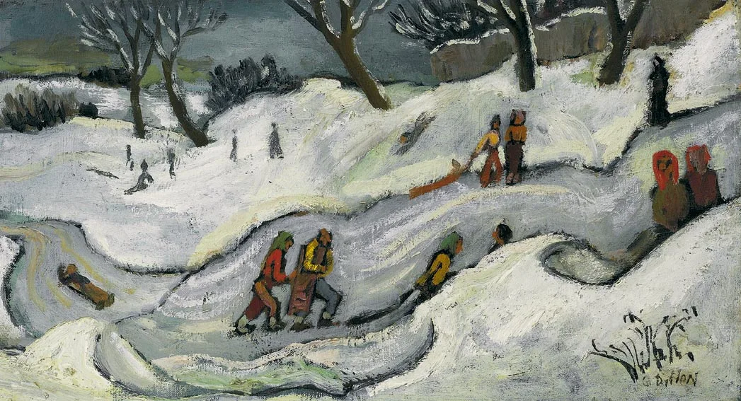 HAMPSTEAD HEATH by Gerard Dillon, oil on canvas, sold Nov 2004