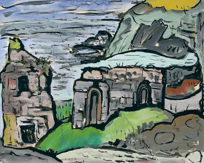 ST. DECLAN'S WELL by Norah McGuinness, gouache on paper, offered Nov 2004