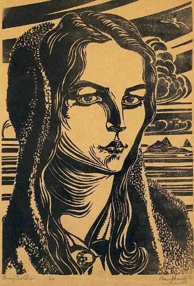 KERRY COLLEEN by Harry Kernoff, woodcut print, offered Nov 2004