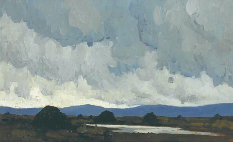 Paul Henry, BOGLAND LANDSCAPE, circa 1935-45, oil on panel