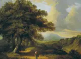 James Arthur O'Connor, WICKLOW LANDSCAPE WITH SOLITARY FIGURE