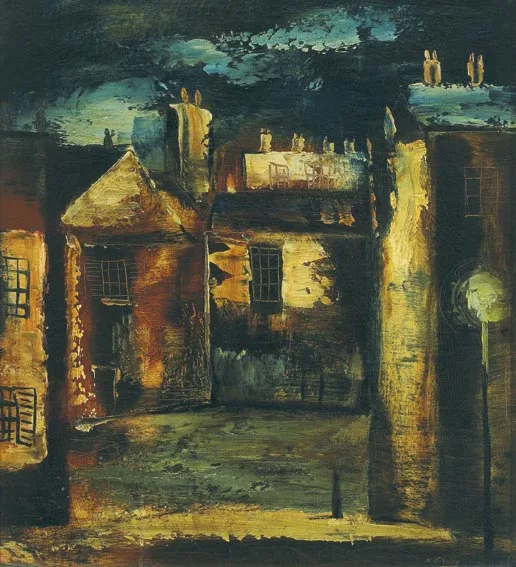 LONDON STREET by Daniel O'Neill, oil on board, offered Nov 2004