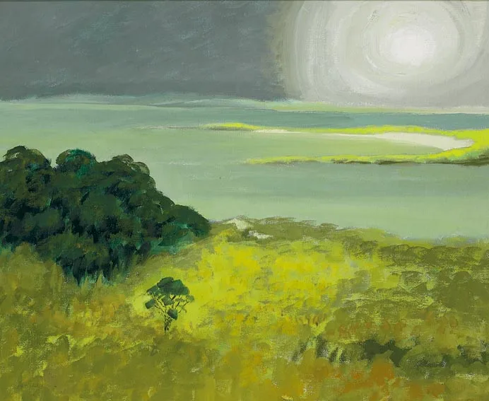 SUN BREAKING THROUGH (WEST CORK) by Arthur Armstrong, oil on canvas board, sold Nov 2004