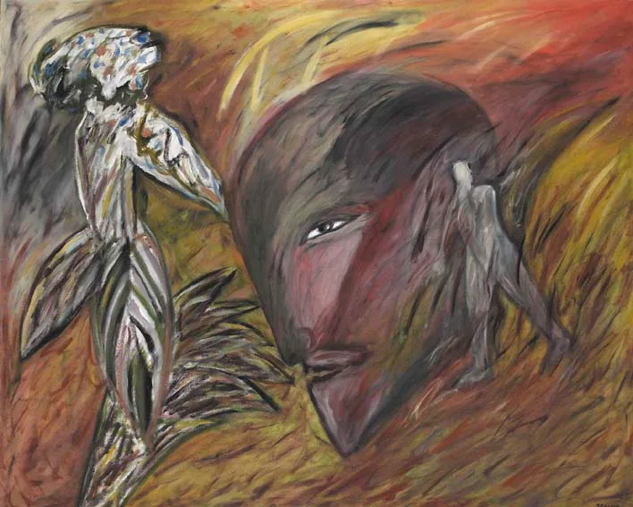 HEAD by Michael Mulcahy, oil on canvas, sold Nov 2004