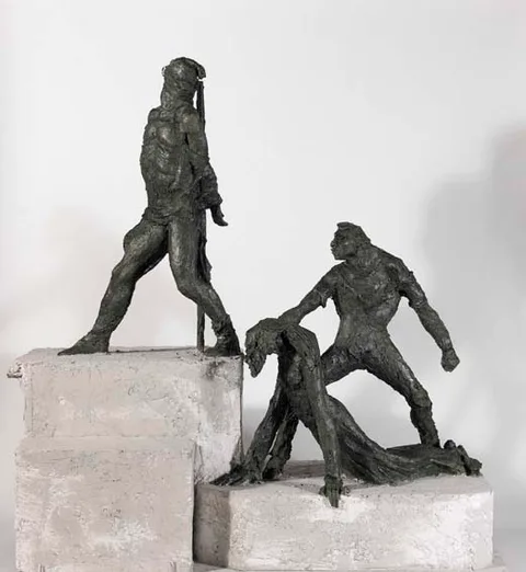 Yann Goulet, REPUBLICAN MEMORIAL, patinated plaster maquette for bronze
