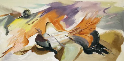 Yann Goulet, EXPRESSIONIST LANDSCAPE, oil on board
