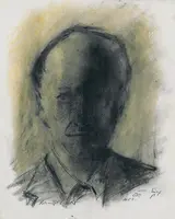 Tony O'Malley, SELF PORTRAIT BY LAMP LIGHT