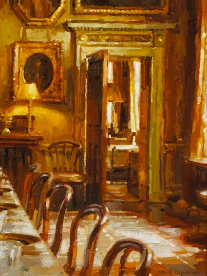 THE WEST WING by Mark O'Neill, oil on board, sold Nov 2004