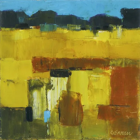 FIELDS IN SUMMER by Michael Gemmell, oil on canvas, sold Nov 2004