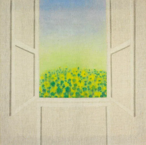 GORSE HILL by Patrick Scott, tempera on unprimed canvas, offered Sep 2004