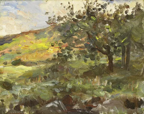 Francis J. O'Donohoe, LIGHT AND SHADE, oil on canvas board