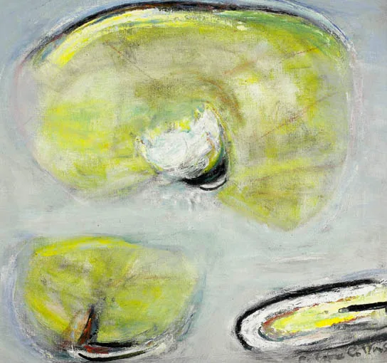 WATER LILY by Patrick Collins, oil on canvas, sold Sep 2004