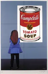 Robert Ballagh, GIRL LOOKING AT AN ANDY WARHOL