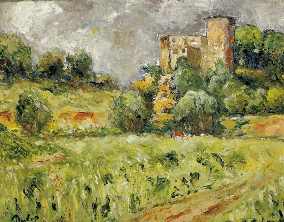 A CASTLE IN LIMERICK by Ronald Ossory Dunlop, oil on board, offered Apr 2004