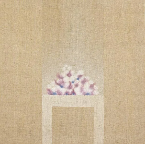 Patrick Scott, PYRE II, tempera on unprimed canvas
