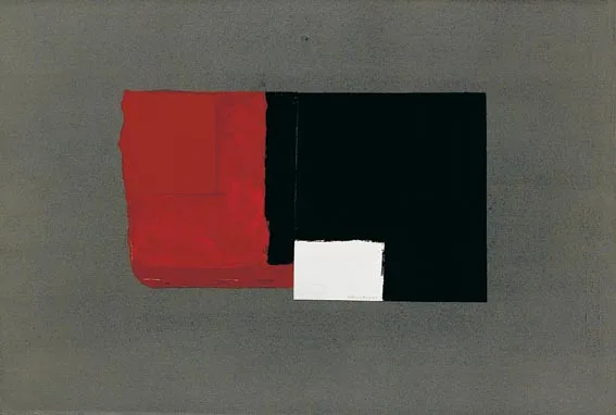 James O'Connor, UNTITLED, alkyd and collage on Whatman's paper