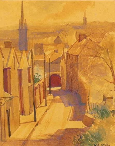 Bea Orpen, ST. PETER'S PLACE, DROGHEDA, watercolour