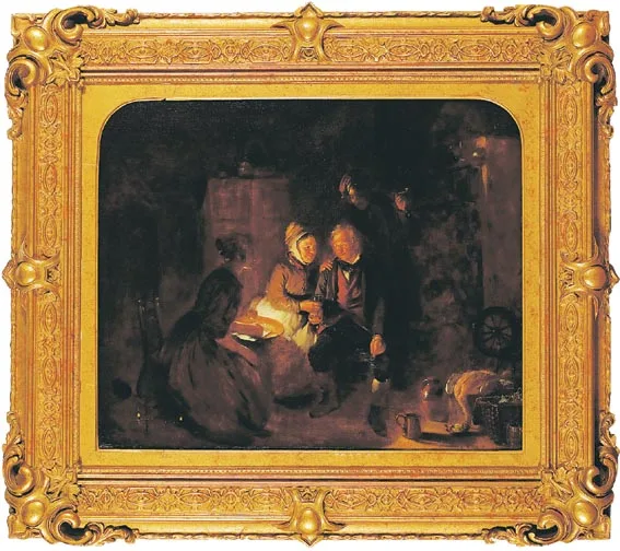 Thomas Clater, READING THE LETTER, oil on canvas
