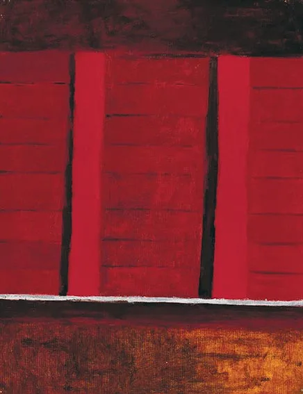 BULL RING by Charles Brady, oil on paper, sold Apr 2004