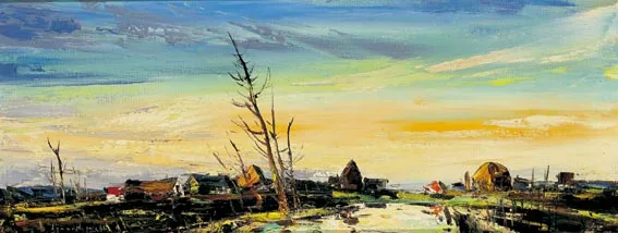 SUNSET REFLECTIONS by Kenneth Webb, oil on canvas, sold Apr 2004