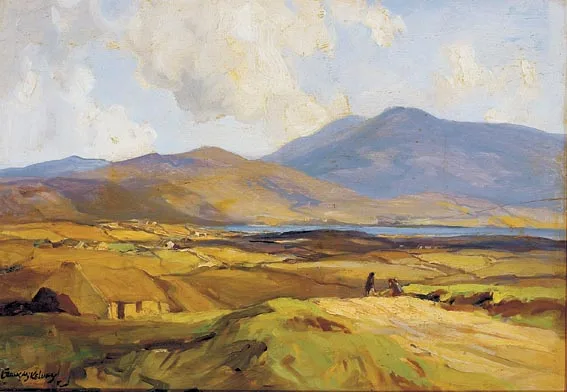 DONEGAL LANDSCAPE by Frank McKelvey, oil on panel, sold Apr 2004