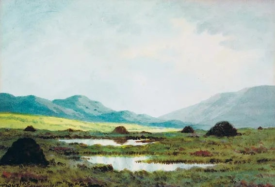 Douglas Alexander, TURF STACKS IN THE WEST OF IRELAND (A PAIR), watercolours (2)