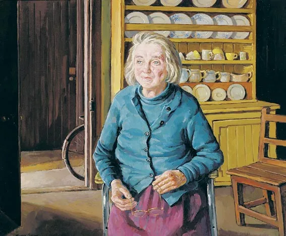 MARY'S KITCHEN by Robert Taylor Carson, oil on canvas, sold Apr 2004