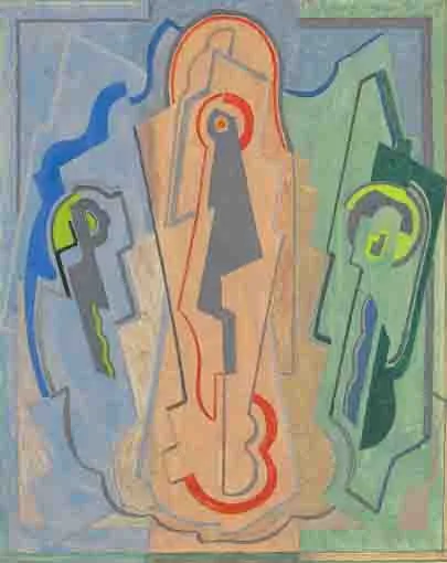 FIGURE COMPOSITION by Mainie Jellett, gouache, sold Nov 2003