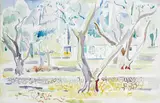 Father Jack P. Hanlon, VIEW OF A HOUSE THROUGH TREES