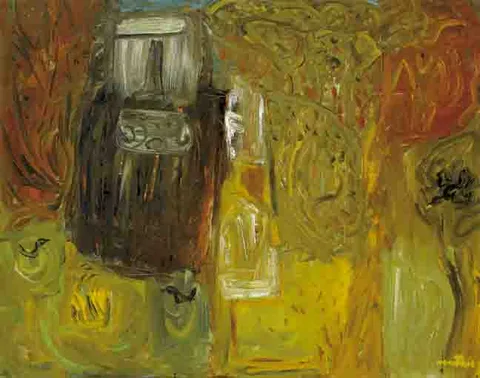 WHERE OENGUS OG MAGNIFICENTLY DWELLS by Nano Reid, oil on board, sold Nov 2003