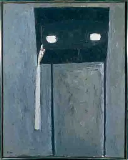 FRYING PAN AND EGGS by William Scott, 1952, oil on canvas, sold Nov 2003