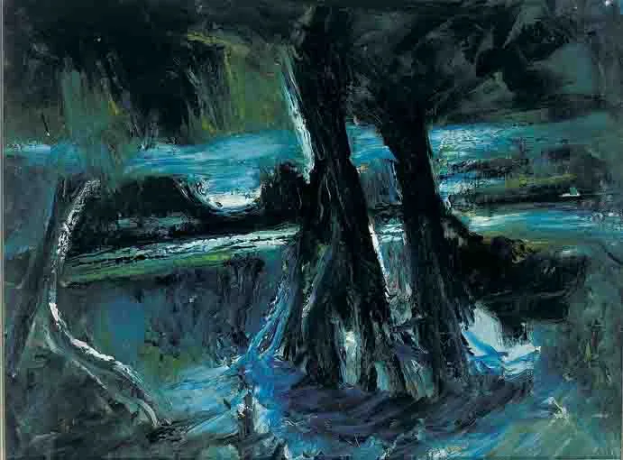 Senator Edward Augustine McGuire, MOONLIT RIVER, oil on canvas
