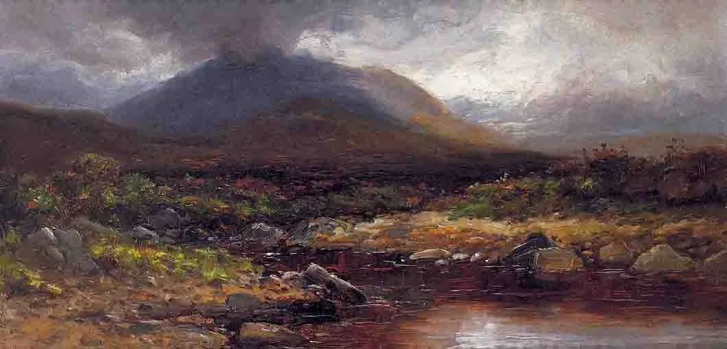 MOORLAND by Alexander Williams, oil on panel, sold Nov 2003