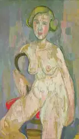 Stella Steyn, MODEL SEATED ON A BENTWOOD CHAIR