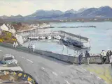 Ivan Sutton, ROUNDSTONE HARBOUR WITH TWELVE PINS IN BACKGROUND