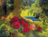 Moyra Barry, ROSES AT THE BASE OF A TREE