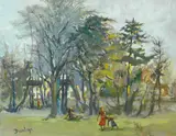 Ronald Ossory Dunlop, PARK SCENE WITH FIGURES