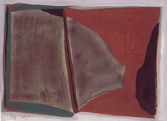 ST MARTINS by Tony O'Malley, 1974, gouache on paper, sold Feb 2002