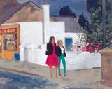 Patrick Leonard, TWO WOMEN IN STREET, ON THE CORNER OF SNIPE AVENUE, GALWAY