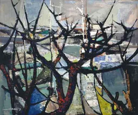 Kenneth Webb, BLACKTHORN SAINTFIELD, oil on board