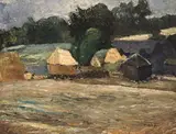 Ronald Ossory Dunlop, LANDSCAPE WITH FARM BUILDINGS