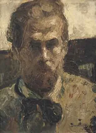 SELF PORTRAIT by Ronald Ossory Dunlop, oil on canvas, offered Feb 2002