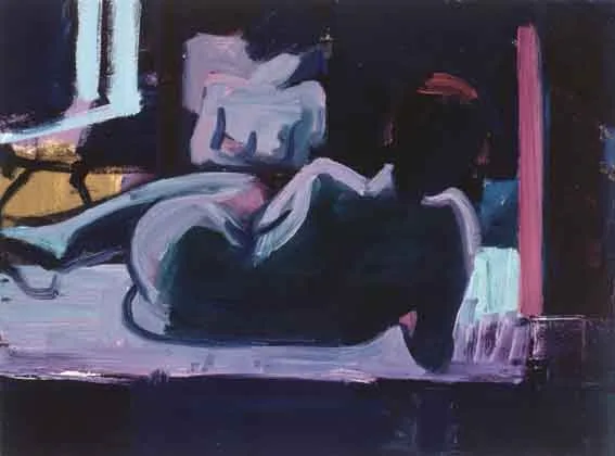 MODEL RECLINING by Brian Ballard, oil on canvas, sold Feb 2002