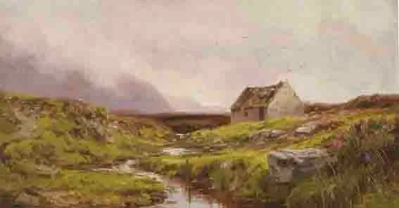 AN ABANDONED COTTAGE by Alexander Williams, oil on canvas laid on board, sold Feb 2002