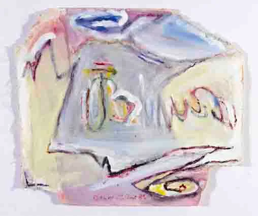 CHINESE KITE by Patrick Collins, oil on unstretched canvas, sold Feb 2002