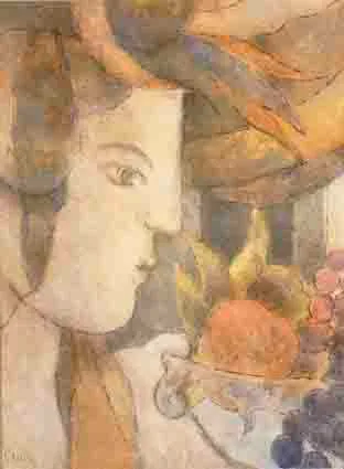 EVE by Piet Sluis, oil on canvas board, sold Feb 2002