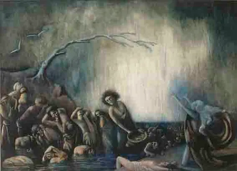 Anne Taylor, THE DELUGE, watercolour